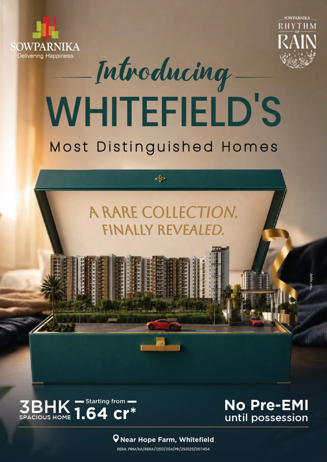 Premium 3 BHK residence near Hope Farm, Whitefield